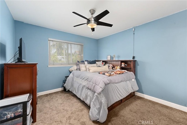 2247 Bella Ave, Upland, CA 91784 - bedroom with carpet, baseboards, and a ceiling fan