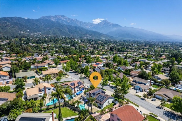 2247 Bella Ave, Upland, CA 91784 - aerial perspective of suburban area featuring a mountain backdrop