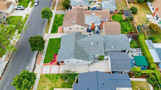 aerial view of residential area