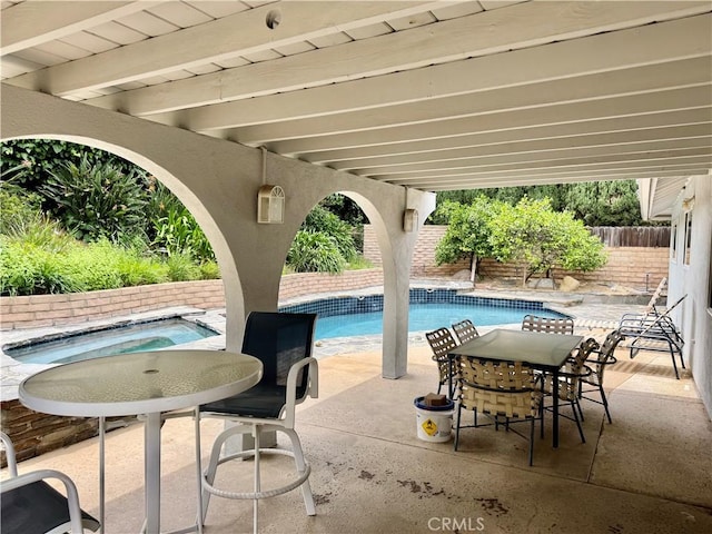 19020 Killoch Way, Porter Ranch, CA 91326 - view of swimming pool featuring a fenced backyard and a patio area