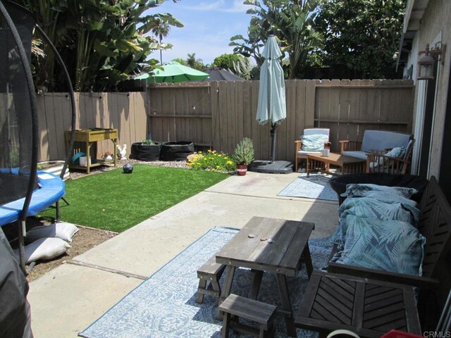 2640 Luciernaga St, Carlsbad, CA 92009 - view of patio / terrace with a trampoline