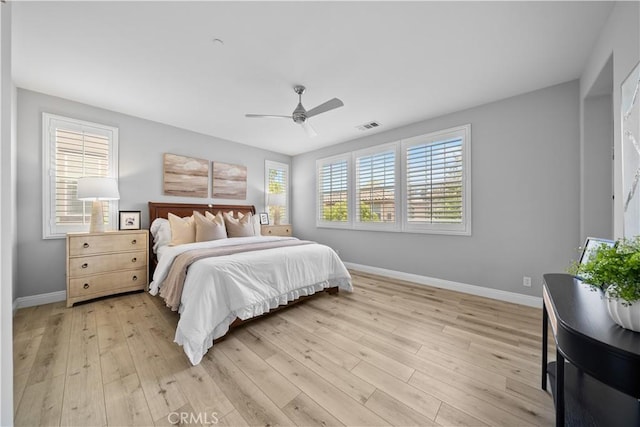 228 Wicker, Irvine, CA 92618 - bedroom with baseboards, light wood finished floors, and a ceiling fan