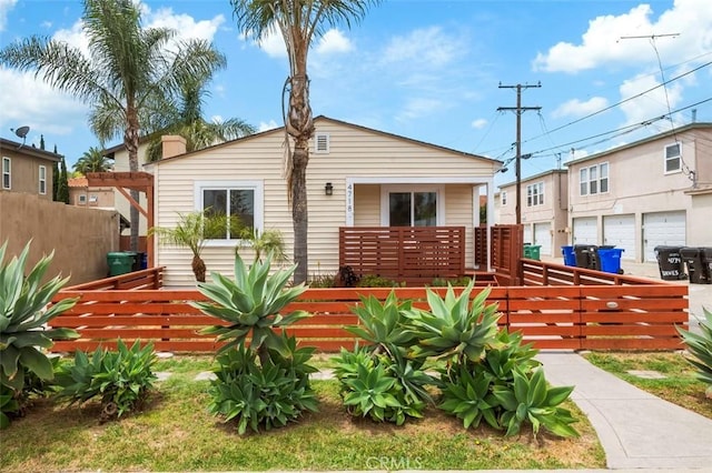 4718 Dawes St, San Diego, CA 92109 - view of front of home featuring fence