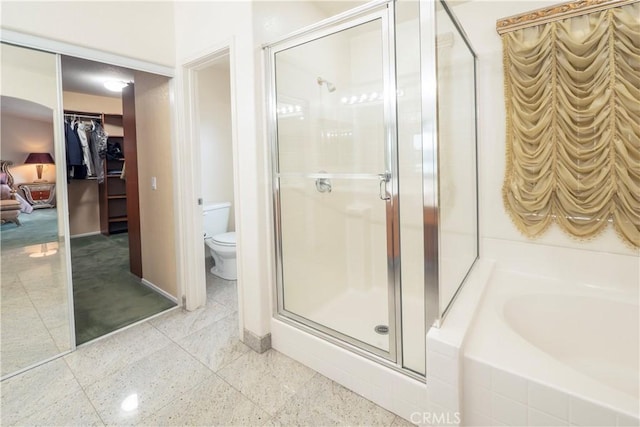 20800 Brana Rd, Riverside, CA 92508 - bathroom with a shower stall, a bath, and a walk in closet
