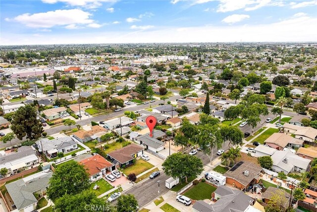 aerial view of residential area