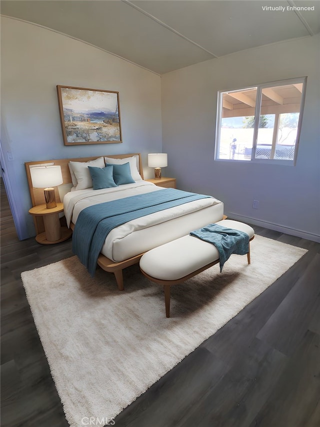 4626 Duncan Rd, Phelan, CA 92371 - bedroom featuring wood finished floors and lofted ceiling