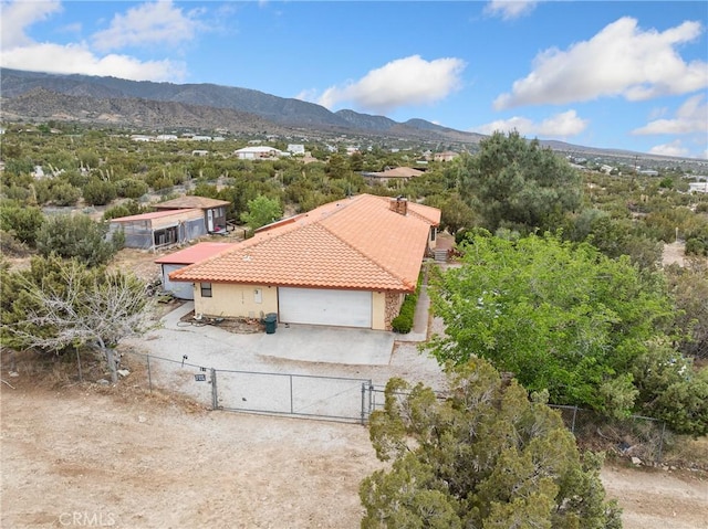 1275 Tamarack Rd, Pinon Hills, CA 92372 - view from above of property with a mountainous background
