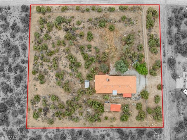 1275 Tamarack Rd, Pinon Hills, CA 92372 - overview of rural landscape featuring property boundaries highlighted