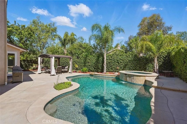 23405 Winslow Pl, Valencia, CA 91354 - view of pool with an in-ground hot tub and a patio