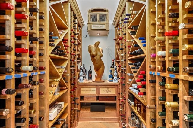wine room featuring wood finished floors