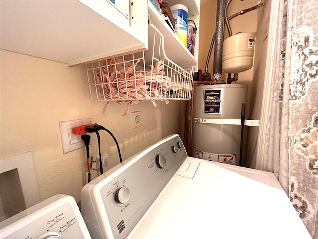 3747 Vista Campana S Unit 7, Oceanside, CA 92057 - washroom featuring separate washer and dryer and secured water heater