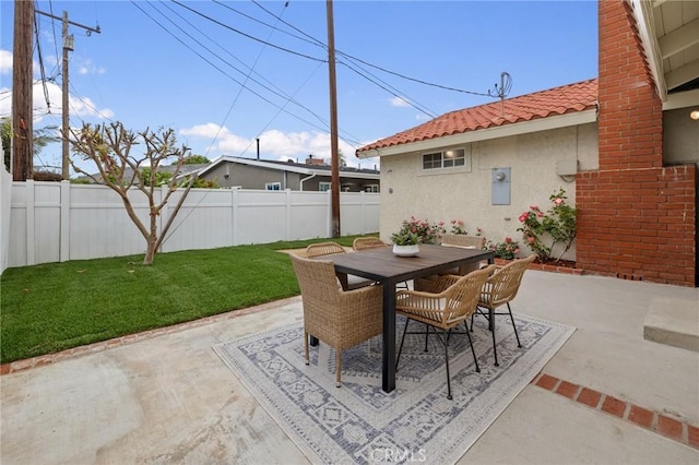view of patio / terrace featuring outdoor dining area