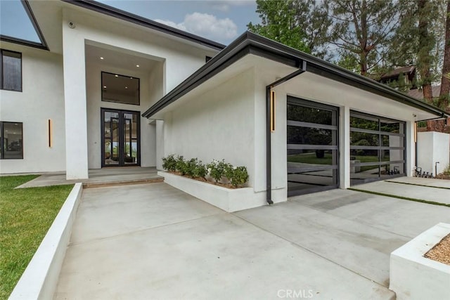 18101 Green Meadow Dr, Encino, CA 91316 - doorway to property with french doors and stucco siding