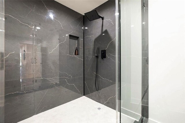 18101 Green Meadow Dr, Encino, CA 91316 - bathroom with a marble finish shower