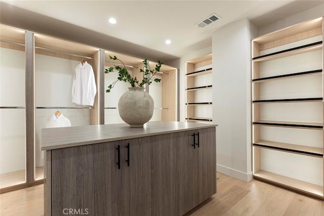 18101 Green Meadow Dr, Encino, CA 91316 - walk in closet featuring light wood-style floors