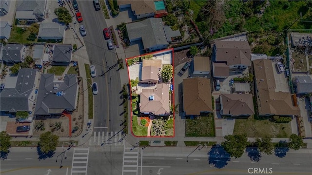 2150 N Eastern Ave, Los Angeles, CA 90032 - aerial perspective of suburban area featuring property parcel outlined