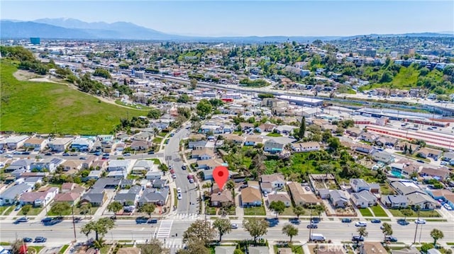 2150 N Eastern Ave, Los Angeles, CA 90032 - aerial view of property and surrounding area featuring mountains and nearby suburban area