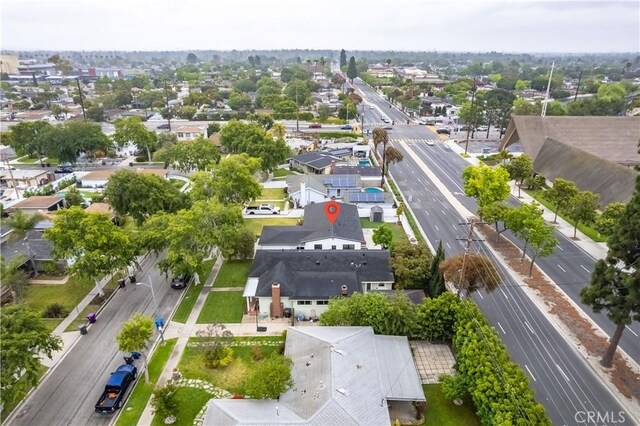 aerial perspective of suburban area
