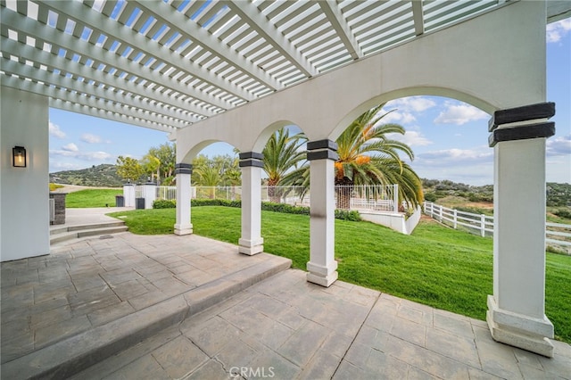 34105 Stage Rd, Temecula, CA 92592 - view of patio / terrace with a pergola