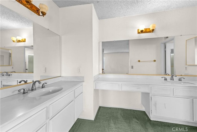 22244 Croll Ct, Diamond Bar, CA 91765 - full bath with a textured ceiling, carpet floors, and two vanities