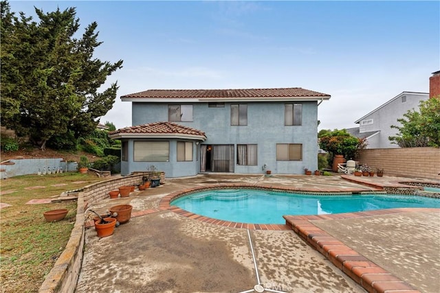 22244 Croll Ct, Diamond Bar, CA 91765 - view of swimming pool with a patio, fence, and a pool with connected hot tub