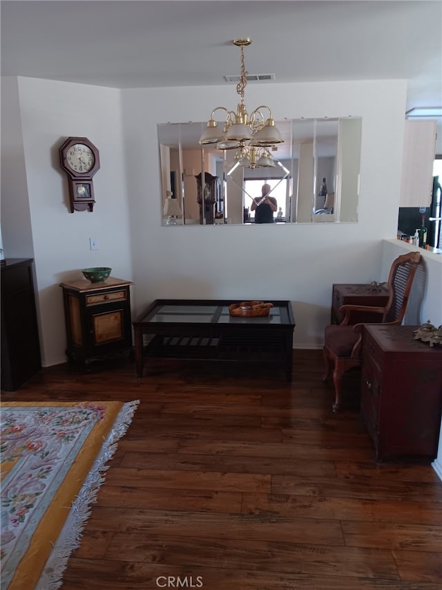 17795 Stevens Rd, Adelanto, CA 92301 - dining space with a chandelier and wood finished floors