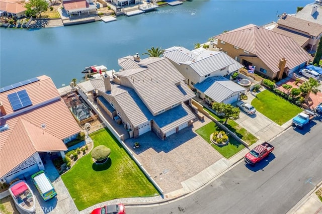 13545 Anchor Dr, Victorville, CA 92395 - aerial perspective of suburban area featuring a large body of water