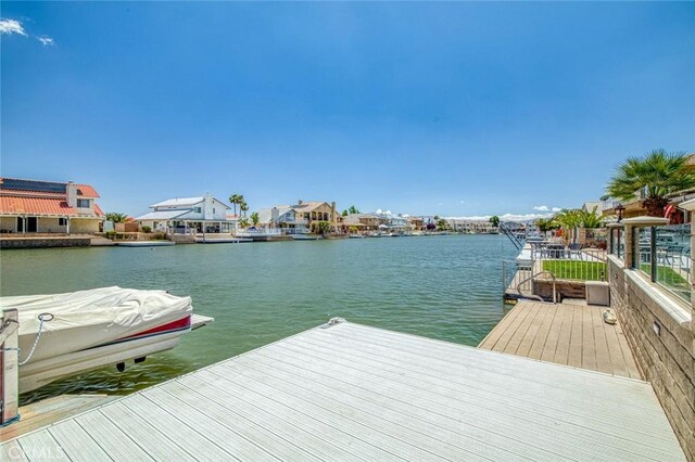13545 Anchor Dr, Victorville, CA 92395 - dock featuring a water view and a residential view