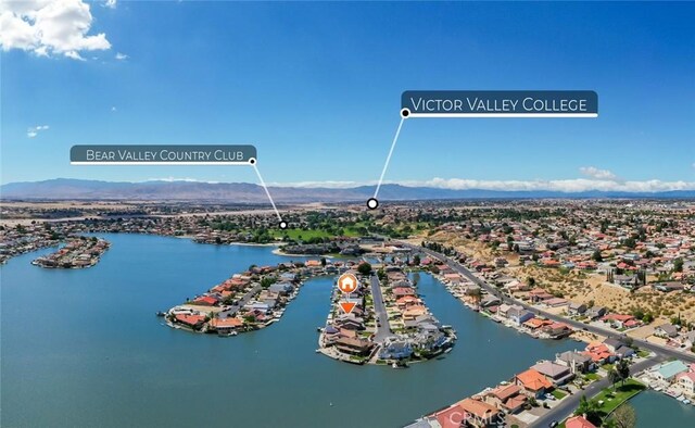 13545 Anchor Dr, Victorville, CA 92395 - aerial view of residential area with a water and mountain view