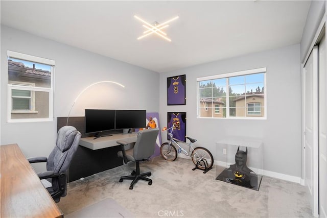 23148 W Saratoga Way, West Hills, CA 91307 - carpeted home office with baseboards