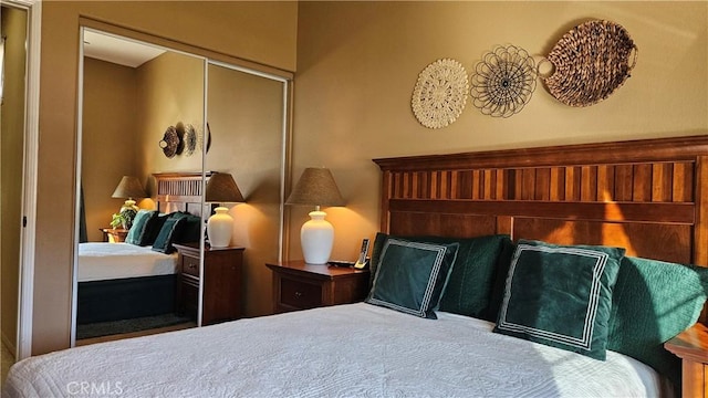 bedroom with a closet