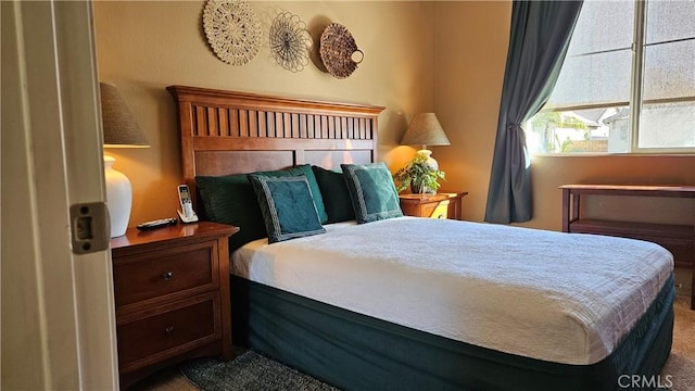 view of carpeted bedroom