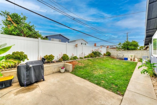view of yard featuring a patio