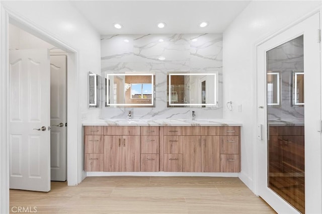 2638 Highridge Dr, Chino Hills, CA 91709 - bathroom featuring double vanity and recessed lighting