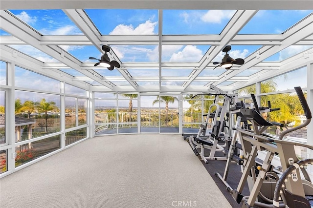 2638 Highridge Dr, Chino Hills, CA 91709 - sunroom featuring expansive windows and a skylight
