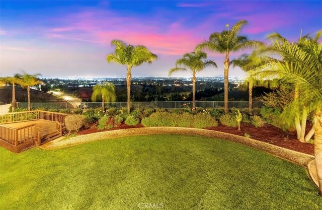 2638 Highridge Dr, Chino Hills, CA 91709 - view of yard at dusk