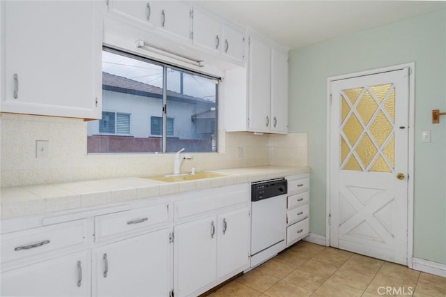 6016 Wilson Ave, South Gate, CA 90280 - kitchen with dishwasher, a sink, and white cabinets