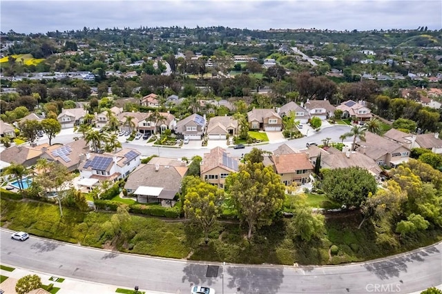 aerial view of residential area