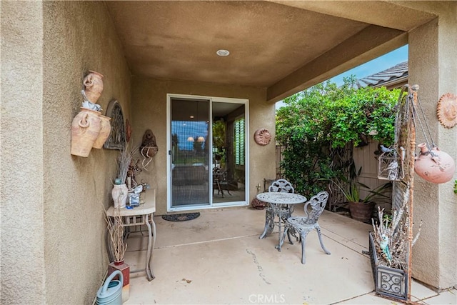 view of patio with fence