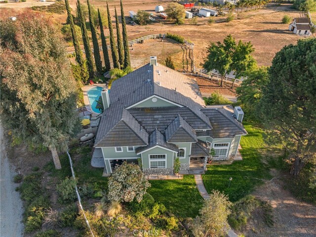 view from above of property