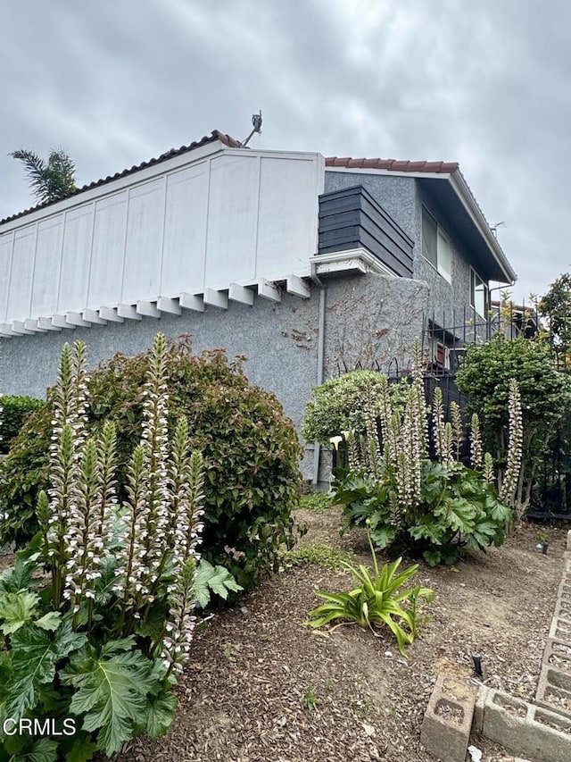 view of home's exterior featuring stucco siding