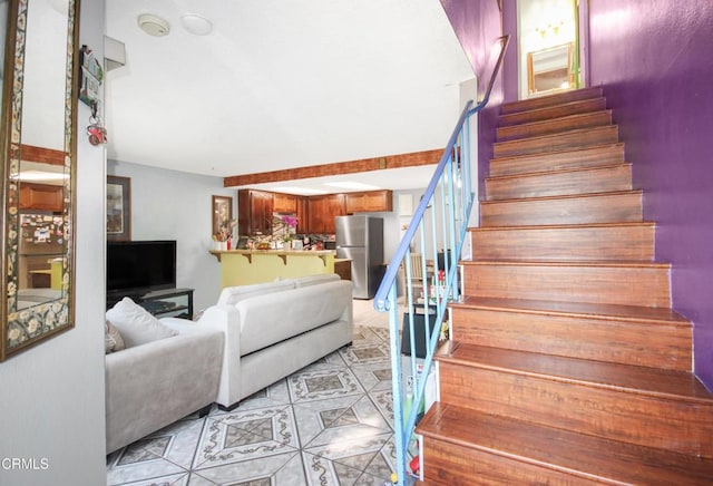 4578 Saviers Rd, Oxnard, CA 93033 - staircase with tile patterned floors