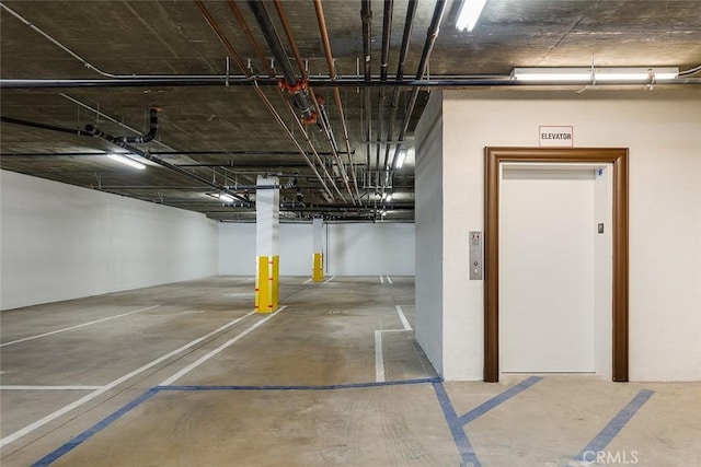 view of parking garage