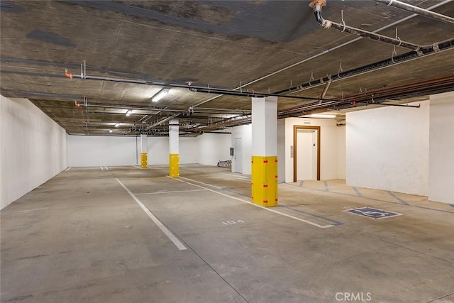 view of parking garage