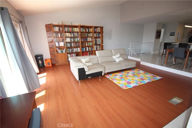 220 S Guadalupe Ave Unit 5, Redondo Beach, CA 90277 - living area with light wood finished floors and vaulted ceiling
