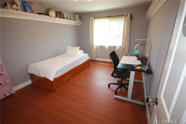 220 S Guadalupe Ave Unit 5, Redondo Beach, CA 90277 - bedroom with wood finished floors, an office area, and baseboards