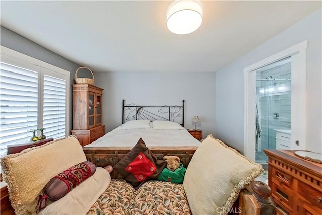 bedroom with connected bathroom