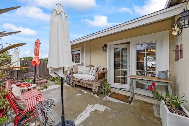 view of patio with fence