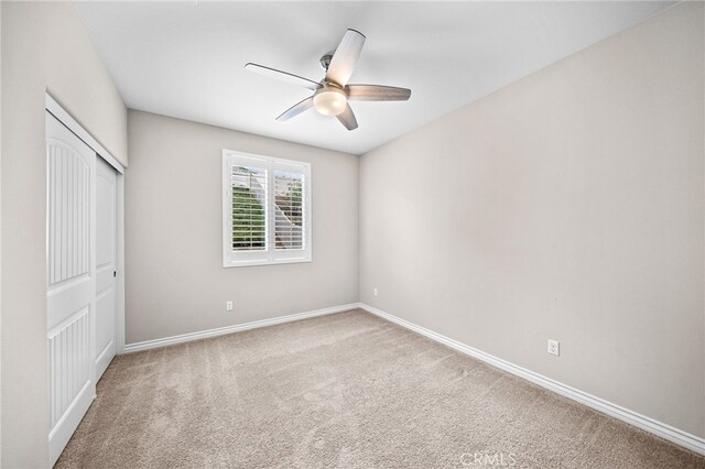 33378 Barmetta Ln, Temecula, CA 92592 - unfurnished bedroom featuring carpet, baseboards, ceiling fan, and a closet
