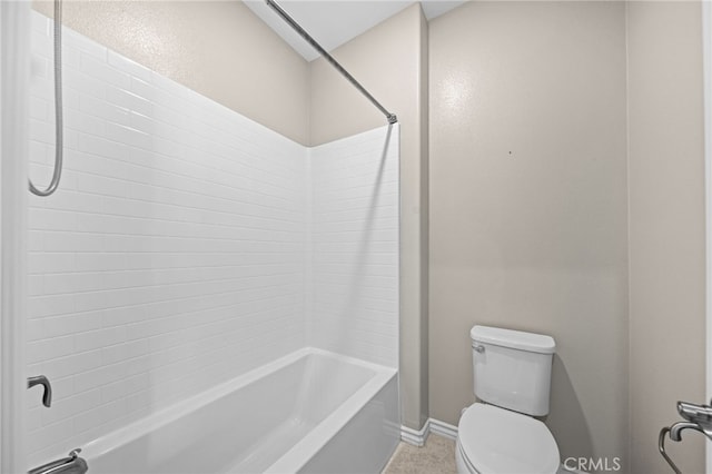 33378 Barmetta Ln, Temecula, CA 92592 - bathroom featuring tub / shower combination, toilet, and baseboards